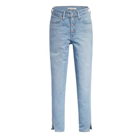Levis BUTTON FRONT 721 HIGH RISE ANKLE SKINNY WOMEN'S JEANS size 30 - Picture 4 of 12